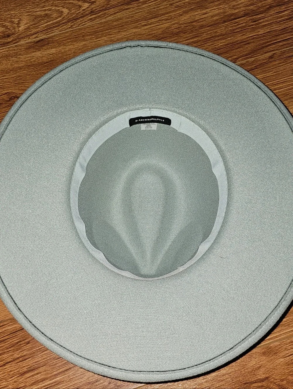 Anthropologie Sage Green Polyester Felt Rancher Hat